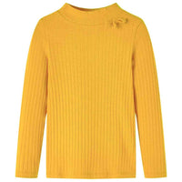 T-shirt manga comprida p/ criança malha canelada azul-marinho 92