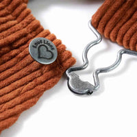 Vestido com peitilho para criança bombazina cor conhaque 116