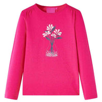 T-shirt de manga comprida para criança verde-escuro 92