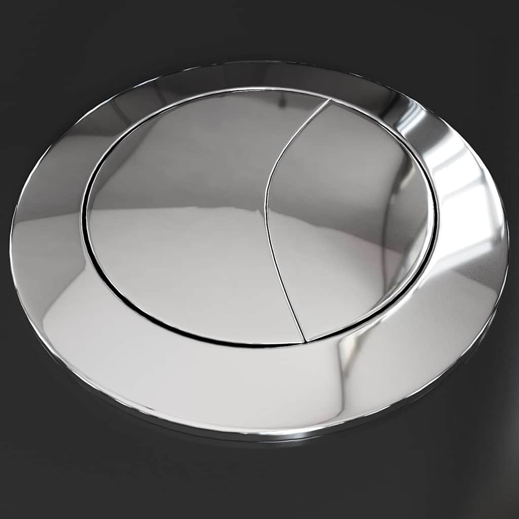 vidaXL Sanita de cerâmica com descarga água traseira preto