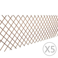 vidaXL Cerca em treliça salgueiro 5 pcs 180x90 cm