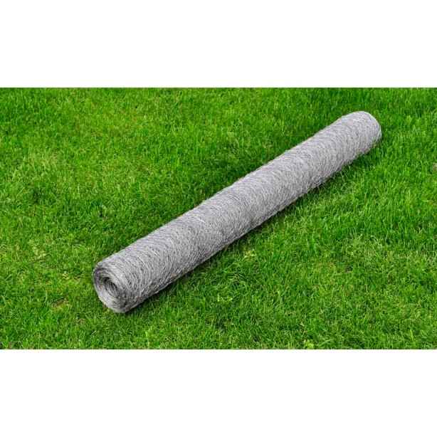 vidaXL Cerca de arame galinheiro c/ revestimento em PVC 25x0,5 m verde