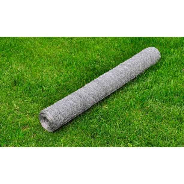 vidaXL Cerca de arame galinheiro c/ revestimento em PVC 25x0,5 m verde