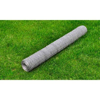 vidaXL Cerca de arame galinheiro c/ revestimento em PVC 25x0,5 m verde