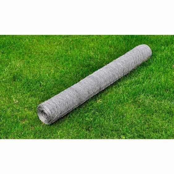 vidaXL Cerca de arame galinheiro c/ revestimento em PVC 25x0,75m verde