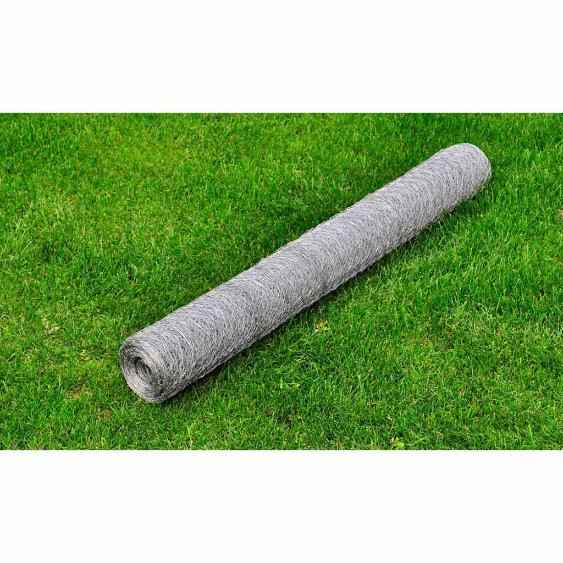 vidaXL Cerca de arame galinheiro c/ revestimento em PVC 25x0,75m verde