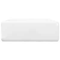 Lavatório cerâmica quadrado luxuoso, furo descarga e torneira 41x41cm