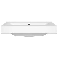 Lavatório cerâmico retangular luxososo branco, furo torneira 60x46cm