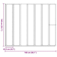 Cabine de duche 140 x 168 cm 7 painéis dobráveis com toalheiro