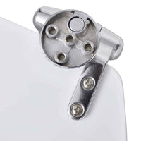 vidaXL Assento de sanita com tampa design simples MDF branco