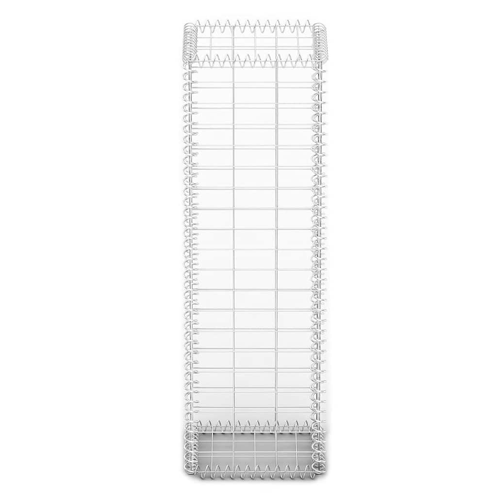 vidaXL Cesto gabião arame galvanizado 100 x 30 x 30 cm