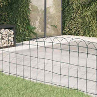 vidaXL Cerca divisória para jardim em ferro revestido a pó 10x0,4 m
