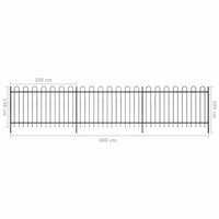 vidaXL Cerca 600 x 150 cm Aço com Revestimento em Pó
