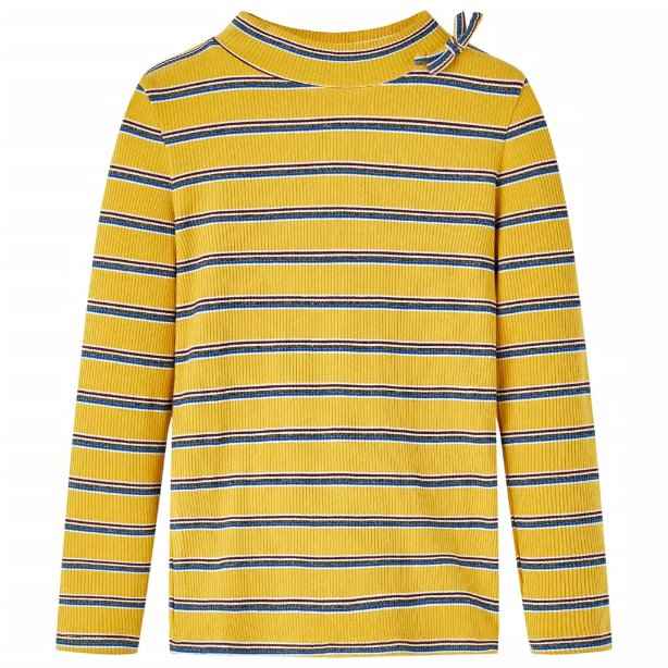 T-shirt de manga comprida para criança cor ocre 92