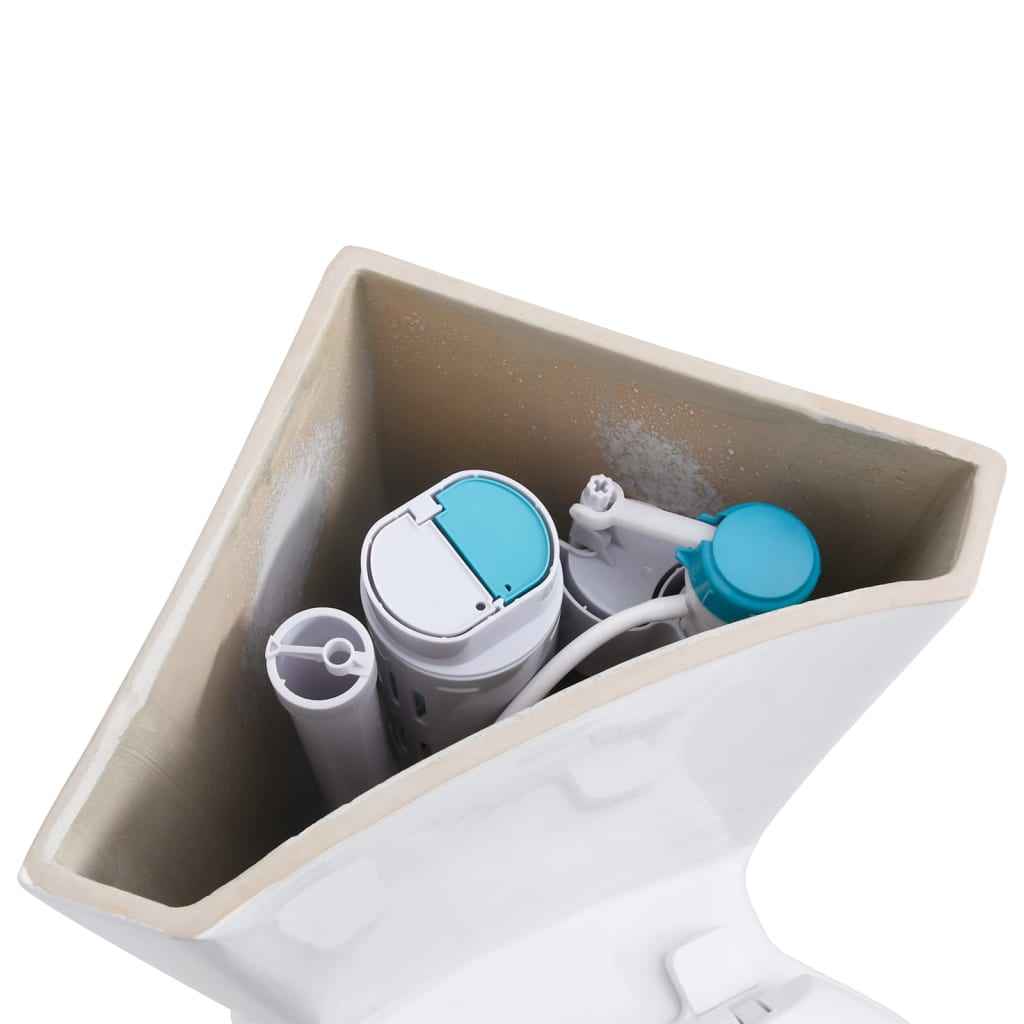 vidaXL Sanita de canto cerâmica branco