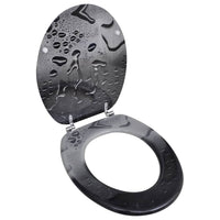 vidaXL Assento de sanita com tampa design simples MDF branco