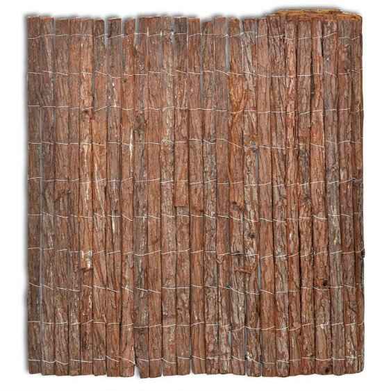 vidaXL Cerca de casca árvore 400x100 cm