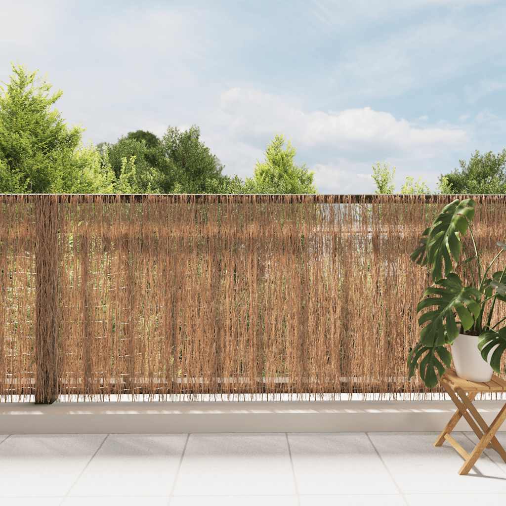 vidaXL Cerca em galhos de madeira 600x100 cm