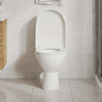 vidaXL Tampo sanita fecho suave design remoção rápida quadrado branco