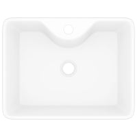 Lavatório cerâmica redondo com furo para torneira, quadrado,branco