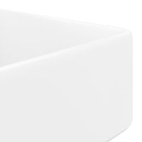 Lavatório cerâmica redondo com furo para torneira, quadrado,branco