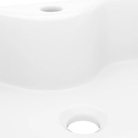 Lavatório cerâmica redondo com furo para torneira, quadrado,branco