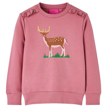 Sweatshirt para criança cor framboesa 92