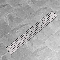 VidaXL Dreno de chuveiro linear 530x140 mm aço inoxidável