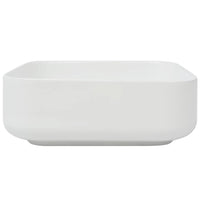 vidaXL Lavatório quadrado branco cerâmica 39x39x13,5 cm