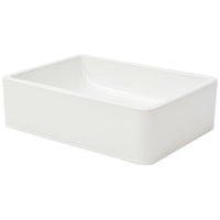 vidaXL Lavatório em cerâmica 41x30x12 cm branco
