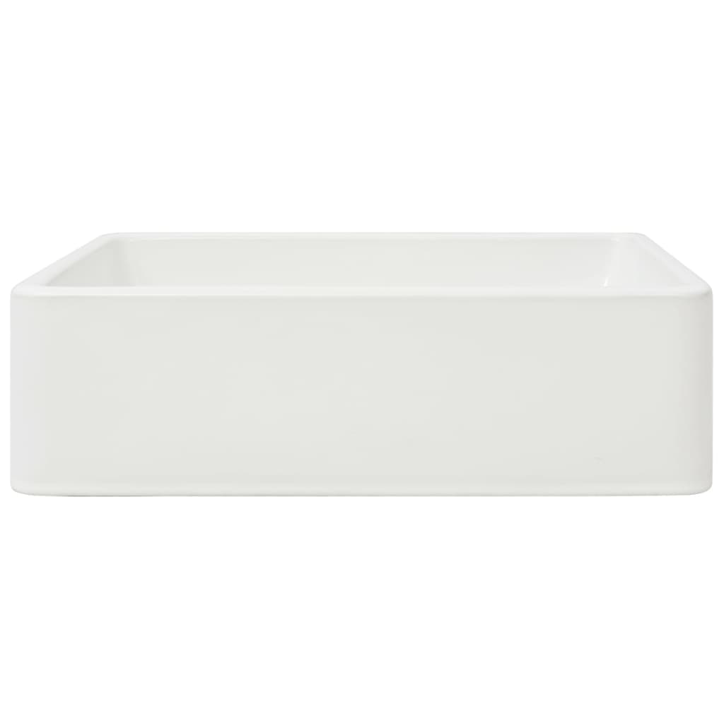 vidaXL Lavatório em cerâmica 41x30x12 cm branco