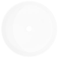 vidaXL Lavatório redondo branco cerâmica 40x15 cm