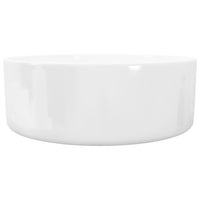 vidaXL Lavatório redondo branco cerâmica 40x15 cm