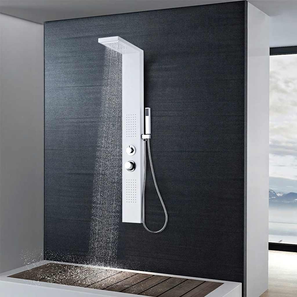vidaXL Sistema de coluna de duche quadrado em aço inoxidável