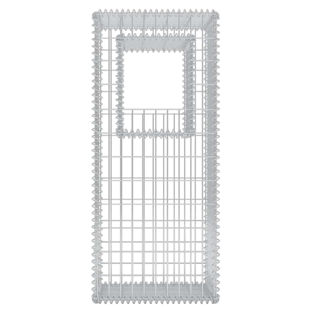 vidaXL Postes/floreiras gabião 2 pcs aço 50x50x120 cm