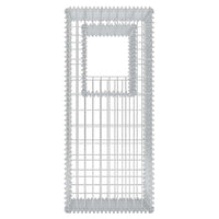 vidaXL Postes/floreiras gabião 2 pcs aço 50x50x120 cm