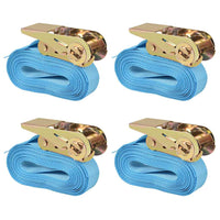 vidaXL Cintas de fixação c/ roquete 4 pcs 0,8 toneladas 6mx25mm azul