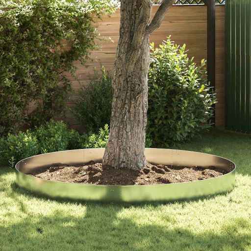 vidaXL Conjunto 5 painéis vedação relvado 100 x 14 cm aço galvanizado