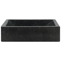 vidaXL Lavatório 45x30x12 cm mármore preto brilhante