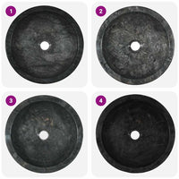 vidaXL Lavatório 40x12 cm mármore preto