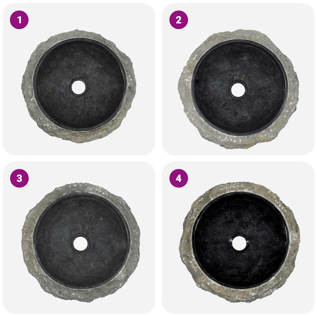 vidaXL Lavatório 40x12 cm mármore preto