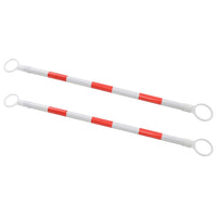 vidaXL Barras retráteis p/ cones sinalização 2 pcs plástico 116-197 cm