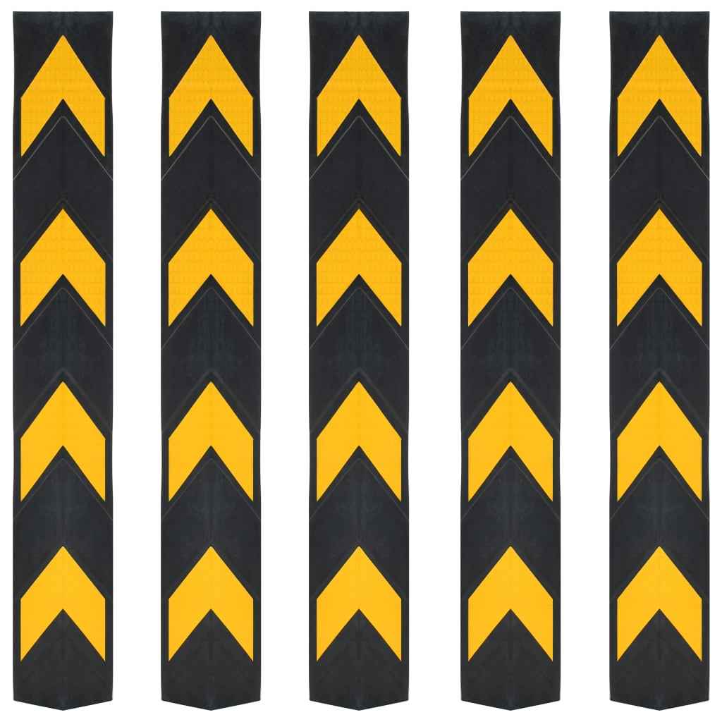 vidaXL Faixas de sinalização refletoras 5 pcs borracha 80 cm