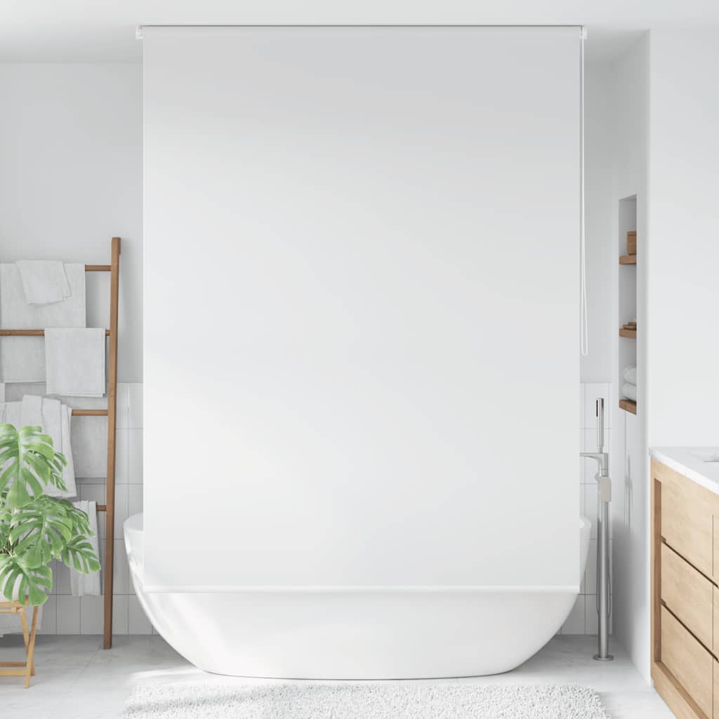 vidaXL Estore de rolo para o duche 80x240 cm branco