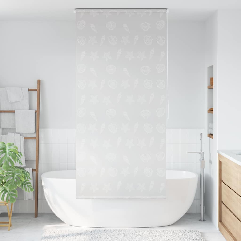 vidaXL Estore de rolo para o duche 80x240 cm branco