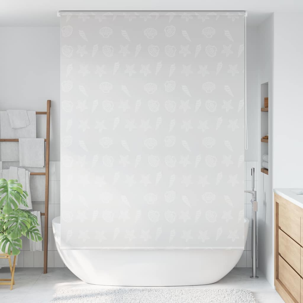 vidaXL Estore de rolo para o duche 80x240 cm branco