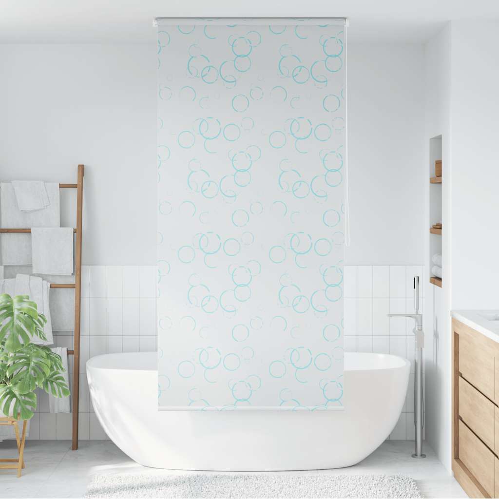 vidaXL Estore de rolo para o duche 80x240 cm branco