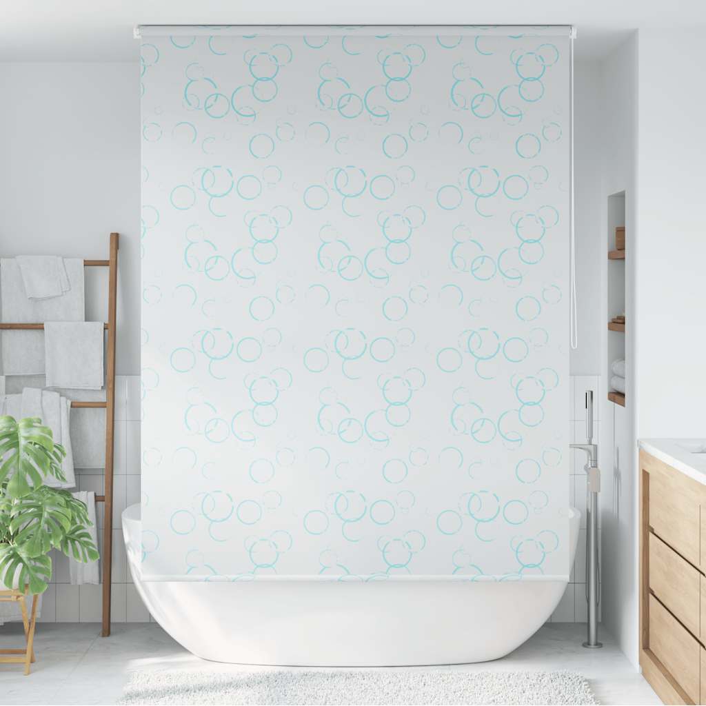 vidaXL Estore de rolo para o duche 80x240 cm branco