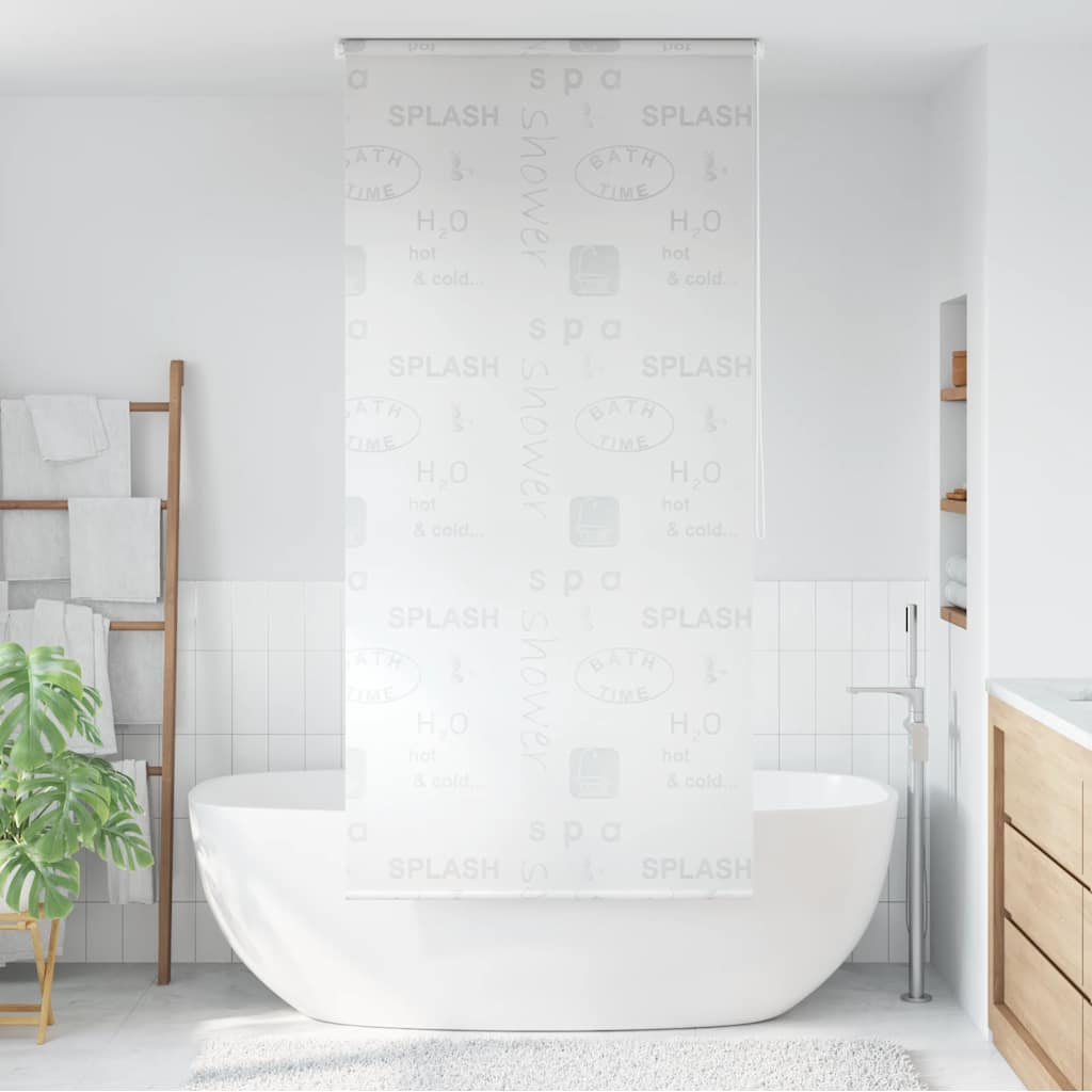 vidaXL Estore de rolo para o duche 80x240 cm branco