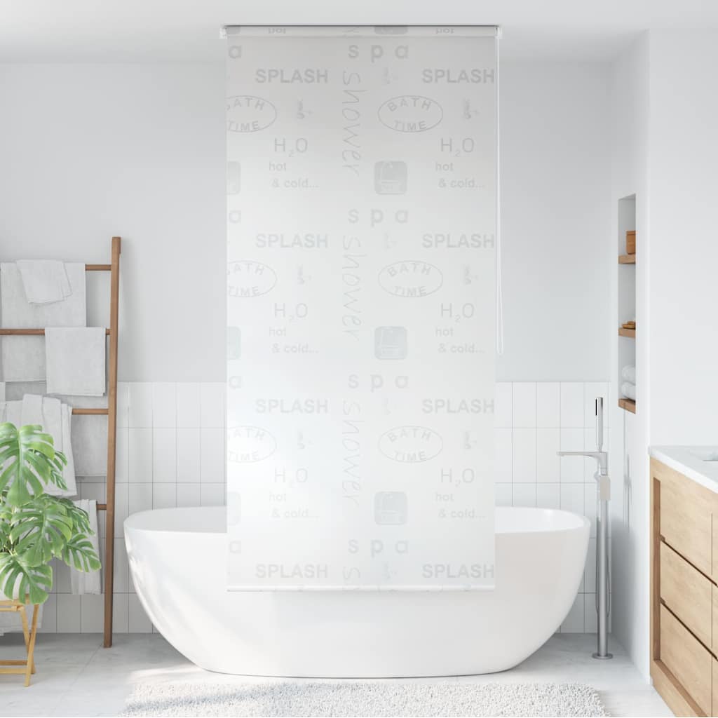 vidaXL Estore de rolo para o duche 80x240 cm branco